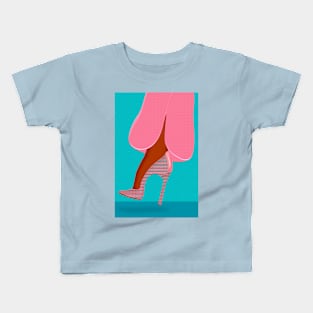 Pink trouser and colorful high heel shoe Kids T-Shirt